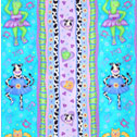 Sweetheart Ballerina  Fabric main stripe aqua