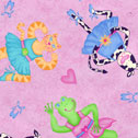 Sweetheart Ballerina Fabric pink toss