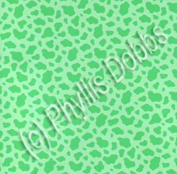 Sweetheart Ballerinas Green Spotted Cow fabric