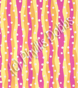 Sweetheart Ballerinas PinkYellow Wavy Stripe