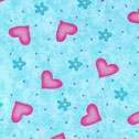 Sweetheart Ballerina Fabric blue hearts
