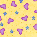 Sweetheart Ballerina Fabric yellow hearts