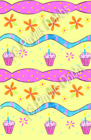 Birthday Cupcake Stripe