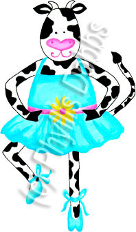 Black spotted cow ballerina