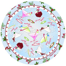 Phyllis Dobbs Merry Coctail Coaster
