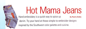 Chili pepper embroidery