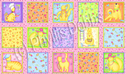 Meow Cat Fabrics Cat Blocks