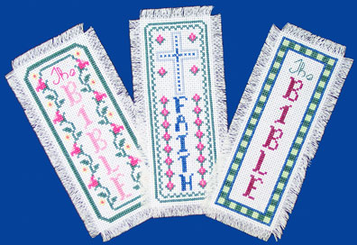 Bible bookmarka cross stitch kit